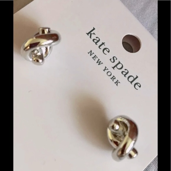 Kate Spade ♠️ Love ❤️ Knot Silver Pierced Earrings